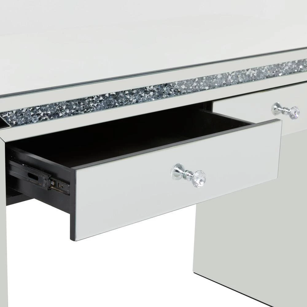32 In. Silver Wood Glam Console Table by Litton Lane 9 32 In. Silver Wood Glam Console Table by Litton Lane - Image 7
