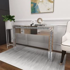 32 In. Silver Wood Glam Console Table by Litton Lane 23 32 In. Silver Wood Glam Console Table by Litton Lane -Outlet Litton Lane Store silver litton lane console tables 040286 c3 1000