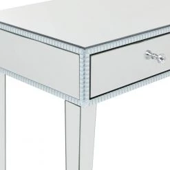 32 In. Silver MDF Glam Console Table by Litton Lane 22 32 In. Silver MDF Glam Console Table by Litton Lane -Outlet Litton Lane Store silver litton lane console tables 040827 1f 1000