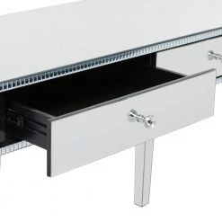 32 In. Silver MDF Glam Console Table by Litton Lane 21 32 In. Silver MDF Glam Console Table by Litton Lane -Outlet Litton Lane Store silver litton lane console tables 040827 4f 1000