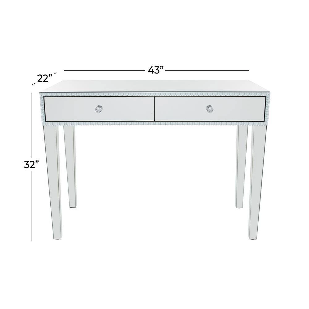 32 In. Silver MDF Glam Console Table by Litton Lane 13 32 In. Silver MDF Glam Console Table by Litton Lane - Image 11