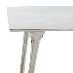 50 in. Silver Rectangle Aluminum Glam Console Table by Litton Lane 17 50 in. Silver Rectangle Aluminum Glam Console Table by Litton Lane -Outlet Litton Lane Store silver litton lane console tables 041187 44 1000