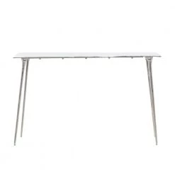 50 in. Silver Rectangle Aluminum Glam Console Table by Litton Lane 14 50 in. Silver Rectangle Aluminum Glam Console Table by Litton Lane -Outlet Litton Lane Store silver litton lane console tables 041187 c3 1000