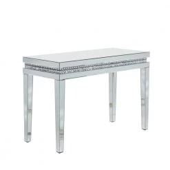 47 in. Silver Rectangle Wood Glam Console Table by Litton Lane