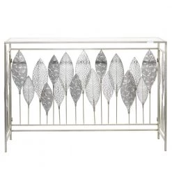 44 in. Silver Contemporary Metal Console Table 30 in. by Litton Lane 12 44 in. Silver Contemporary Metal Console Table 30 in. by Litton Lane -Outlet Litton Lane Store silver litton lane console tables 39736 66 1000