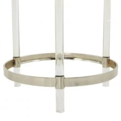 19 in. Silver Round Glass End Table by Litton Lane 13 19 in. Silver Round Glass End Table by Litton Lane -Outlet Litton Lane Store silver litton lane end side tables 042395 1f 1000