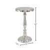 13 in. Silver Round Aluminum Small End Table by Litton Lane