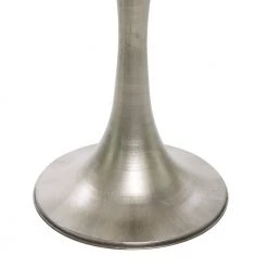 25 in. Silver Round Marble End Table with White Top by Litton Lane -Outlet Litton Lane Store silver litton lane end side tables 39895 4f 1000