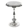 18 in. Silver Round Aluminum End Table by Litton Lane
