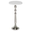 13 in. Silver Round Terrazzo End Table by Litton Lane