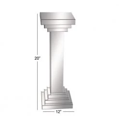 36 in. Silver Wood Glam Pedestal Table by Litton Lane 17 36 in. Silver Wood Glam Pedestal Table by Litton Lane -Outlet Litton Lane Store silver litton lane end side tables 87202 c3 1000