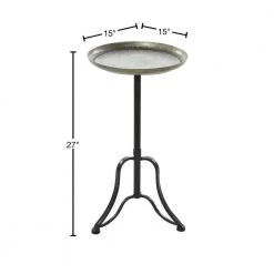 Silver Farmhouse Accent Table, 15 in. x 15 in. x 27 in. by Litton Lane -Outlet Litton Lane Store silver litton lane end side tables 93948 40 1000