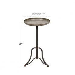 Silver Farmhouse Accent Table, 15 in. x 15 in. x 27 in. by Litton Lane -Outlet Litton Lane Store silver litton lane end side tables 93948 76 1000
