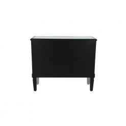 Silver Mirrored Panel 4 Drawers 2 Shelves and 2 Doors Buffet with Acrylic Knob Handles by Litton Lane -Outlet Litton Lane Store silver litton lane sideboards buffet tables 58764 66 1000