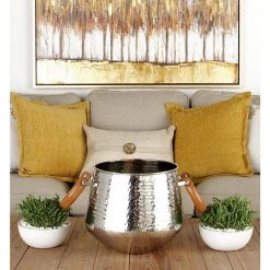 2 Bottle Silver Stainless Steel Wine Holder by Litton Lane -Outlet Litton Lane Store silver litton lane wine racks 38099 31 1000