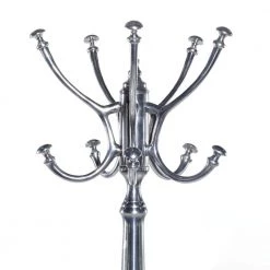 Silver Metal Traditional Coat Rack by Litton Lane -Outlet Litton Lane Store silver metallic litton lane coat racks 38452 1f 1000