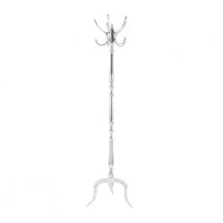Silver Metal Traditional Coat Rack by Litton Lane -Outlet Litton Lane Store silver metallic litton lane coat racks 38452 4f 1000