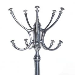 Silver Metal Traditional Coat Rack by Litton Lane -Outlet Litton Lane Store silver metallic litton lane coat racks 38452 77 1000