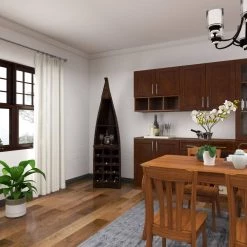 12-Bottle Brown Boat Standing Wine Rack with Foldable Tray by Litton Lane -Outlet Litton Lane Store stained wood litton lane wine racks 37725 44 1000