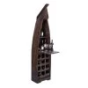 12-Bottle Brown Boat Standing Wine Rack with Foldable Tray by Litton Lane 1 12-Bottle Brown Boat Standing Wine Rack with Foldable Tray by Litton Lane -Outlet Litton Lane Store stained wood litton lane wine racks 37725 64 1000