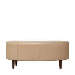 Tan Upholstered Curved Bench 18 in. x 43 in. x 20 in. by Litton Lane -Outlet Litton Lane Store tan litton lane bedroom benches 043080 66 1000