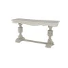 59 in. White Rectangle Wood Traditional Console Table by Litton Lane 1 59 in. White Rectangle Wood Traditional Console Table by Litton Lane -Outlet Litton Lane Store textured white litton lane console tables 91129 64 1000