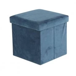 15 in. Turquoise Polyester Modern Storage Stool by Litton Lane -Outlet Litton Lane Store turquoise litton lane bar stools 53730 1f 1000