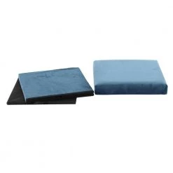 15 in. Turquoise Polyester Modern Storage Stool by Litton Lane -Outlet Litton Lane Store turquoise litton lane bar stools 53730 c3 1000