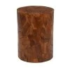 12 in. Brown Round Wood Handmade End Table with Mosaic Wood Chip Design by Litton Lane 2 12 in. Brown Round Wood Handmade End Table with Mosaic Wood Chip Design by Litton Lane -Outlet Litton Lane Store walnut brown litton lane end side tables 041169 64 1000