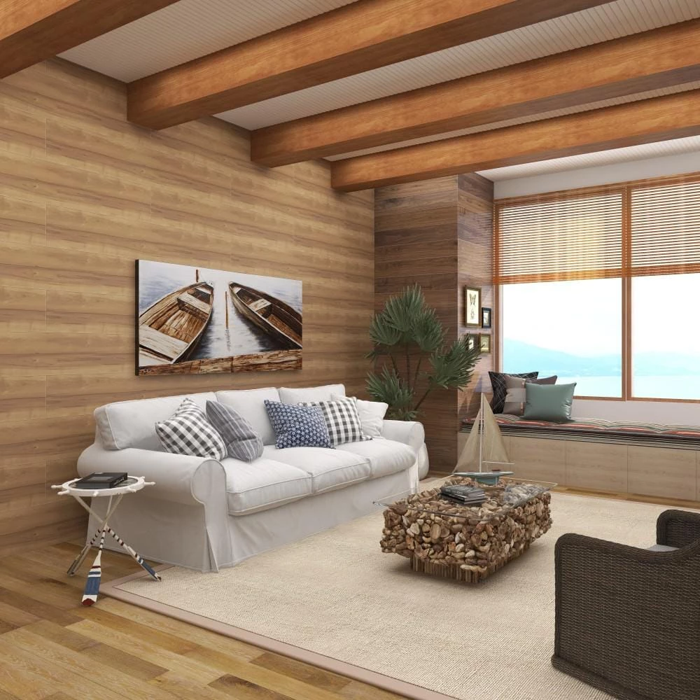 23 in. White Round Glass Ship Wheel Top End Table with Oar Shaped Legs by Litton Lane 11 23 in. White Round Glass Ship Wheel Top End Table with Oar Shaped Legs by Litton Lane - Image 9