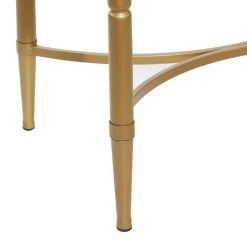 26 in. Gold Metal Contemporary Stool by Litton Lane -Outlet Litton Lane Store white brown litton lane bar stools 84269 44 1000