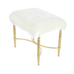 26 in. Gold Metal Contemporary Stool by Litton Lane -Outlet Litton Lane Store white brown litton lane bar stools 84269 4f 1000