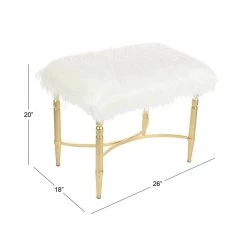 26 in. Gold Metal Contemporary Stool by Litton Lane -Outlet Litton Lane Store white brown litton lane bar stools 84269 76 1000