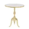 12 in. Gold Round Marble End Table by Litton Lane -Outlet Litton Lane Store white gold litton lane end side tables 68996 64 1000