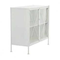 White Metal Modern Farmhouse Cabinet by Litton Lane -Outlet Litton Lane Store white litton lane accent cabinets 041405 c3 1000