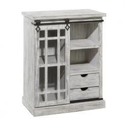 White Farmhouse Wood Cabinet by Litton Lane
