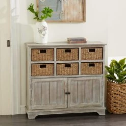 35 in. x 38 in. x 12 in. Brown Wood Traditional Storage Unit by Litton Lane -Outlet Litton Lane Store white litton lane accent cabinets 96296 31 1000