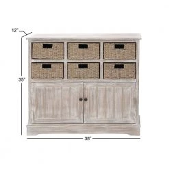 35 in. x 38 in. x 12 in. Brown Wood Traditional Storage Unit by Litton Lane -Outlet Litton Lane Store white litton lane accent cabinets 96296 76 1000