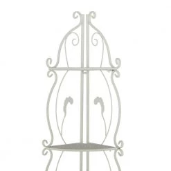 71 in. White Metal French Country 5 Shelf Bakers Rack by Litton Lane -Outlet Litton Lane Store white litton lane baker s racks 040716 77 1000