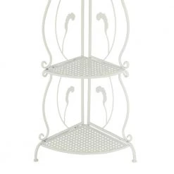 71 in. White Metal French Country 5 Shelf Bakers Rack by Litton Lane -Outlet Litton Lane Store white litton lane baker s racks 040716 c3 1000