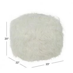 20 in. White Polyester Contemporary Backless Stool with Metal Frame by Litton Lane -Outlet Litton Lane Store white litton lane bar stools 042170 76 1000