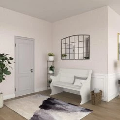 White Storage Bench with Scrolled Armrests 36 in. X 50 in. X 24 in. by Litton Lane -Outlet Litton Lane Store white litton lane bar stools 22693 40 1000