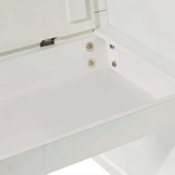 White Storage Bench with Scrolled Armrests 36 in. X 50 in. X 24 in. by Litton Lane -Outlet Litton Lane Store white litton lane bar stools 22693 44 1000