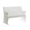 White Storage Bench with Scrolled Armrests 36 in. X 50 in. X 24 in. by Litton Lane -Outlet Litton Lane Store white litton lane bar stools 22693 64 1000