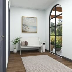 White Storage Bench with Scrolled Armrests 36 in. X 50 in. X 24 in. by Litton Lane -Outlet Litton Lane Store white litton lane bar stools 22693 77 1000