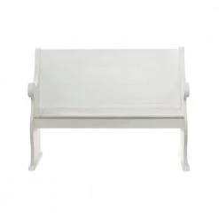 White Storage Bench with Scrolled Armrests 36 in. X 50 in. X 24 in. by Litton Lane -Outlet Litton Lane Store white litton lane bar stools 22693 c3 1000