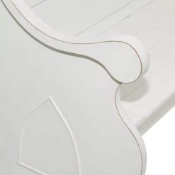 White Storage Bench with Scrolled Armrests 36 in. X 50 in. X 24 in. by Litton Lane -Outlet Litton Lane Store white litton lane bar stools 22693 fa 1000