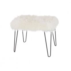 24 in. White Fabric Modern Stool by Litton Lane -Outlet Litton Lane Store white litton lane bar stools 65620 1f 1000