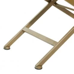 Modern White and Silver Rectangular Fur Ottoman by Litton Lane -Outlet Litton Lane Store white litton lane bar stools 85473 44 1000