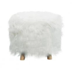 19 in. White Polyester Contemporary Stool by Litton Lane -Outlet Litton Lane Store white litton lane bar stools 98773 4f 1000